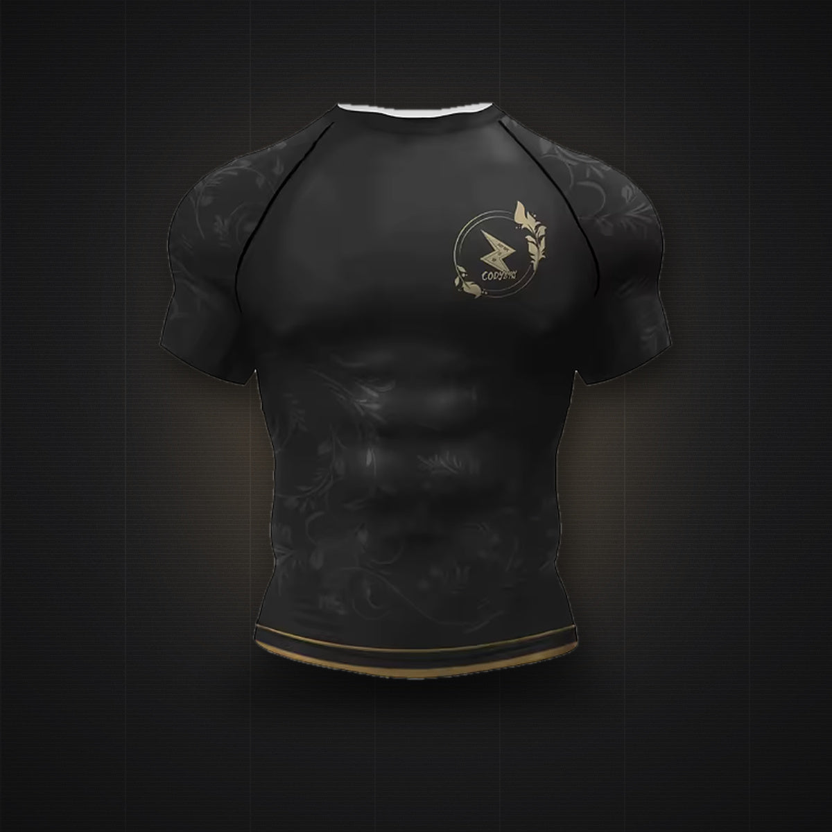 Gold Leaf rash guard short sleeve